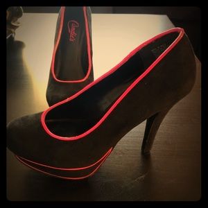 Candies hot pink and black heels